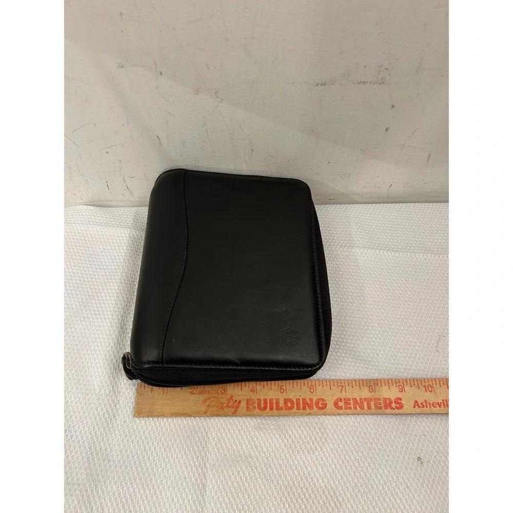 Franklin Covey SpaceMaker Planner Binder Compact Black Nappa Leather Unisex